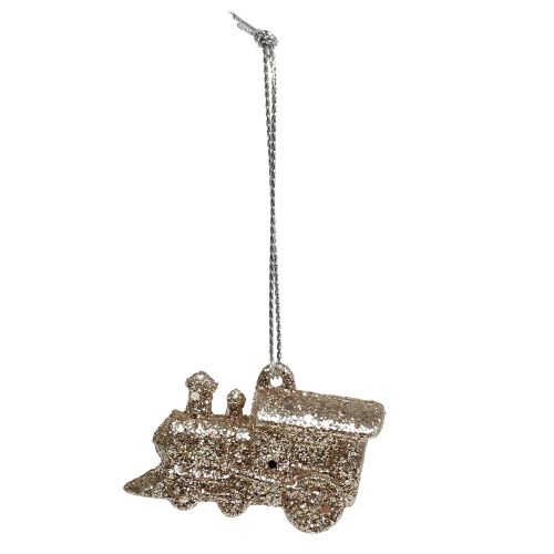 Floristik24 Lok 4cm champagne med glitter 12 st