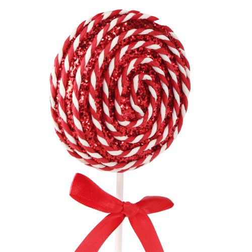 Artikel Lollipop juldekoration röd vit lolly skum H30cm 2st