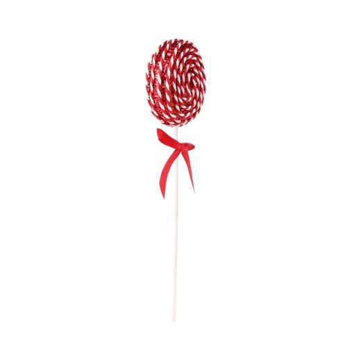 Artikel Lollipop juldekoration röd vit lolly skum H30cm 2st