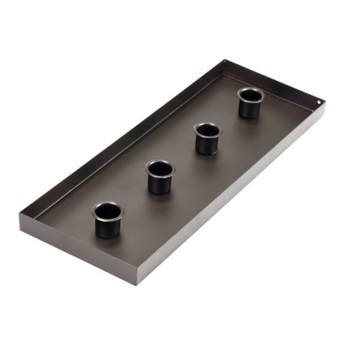 Artikel Ljusstake metall svart ljusbricka 35x13x2cm