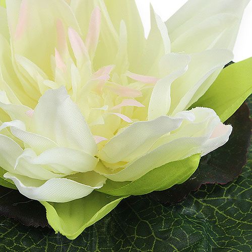 Artikel Lotusblomma flytande 18cm vit 3st