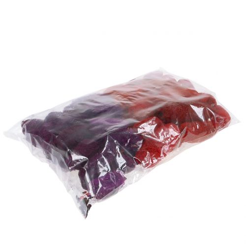 Floristik24 Luffa assorterad lila, vinröd 9cm - 12cm 50 st