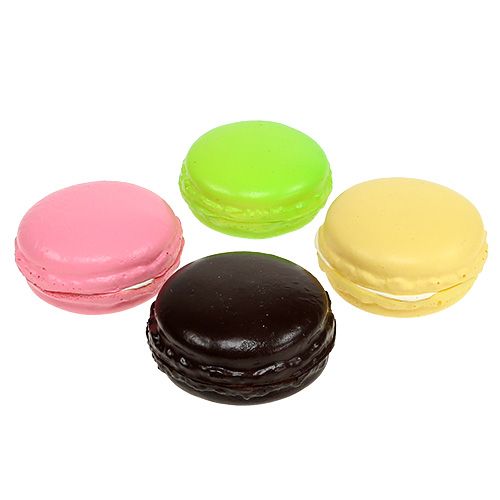 Artikel Dekorativa macaronmarängbakelser, färgglada sorter. 5 cm 8 stycken