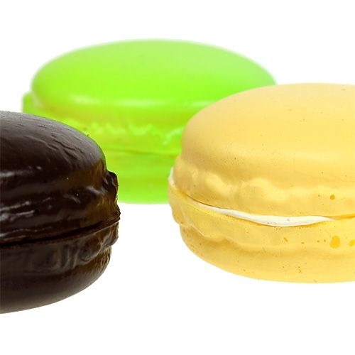 Artikel Dekorativa macaronmarängbakelser, färgglada sorter. 5 cm 8 stycken