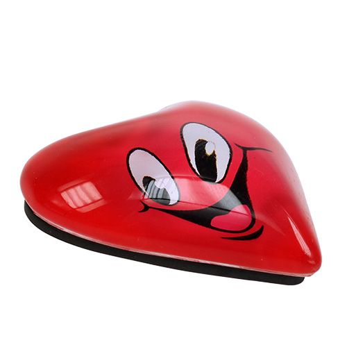 Floristik24 Magnet hjärta emoticon röd 4cm 6st