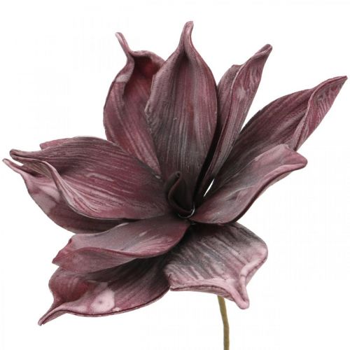 Floristik24 Konstgjord blomma magnolia lila skumblomma Ø10cm 6st