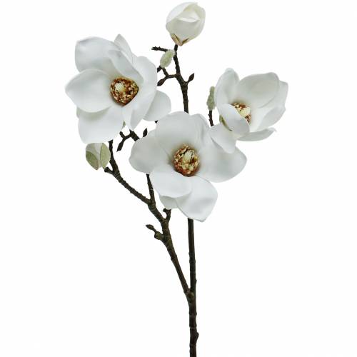 Artikel Magnolia gren vit Dekorativ gren magnolia konstgjord blomma