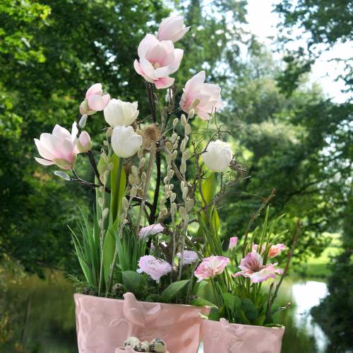 Floristik24 Magnolia Branch Rosa Artificiell Magnolia Silk Blommor