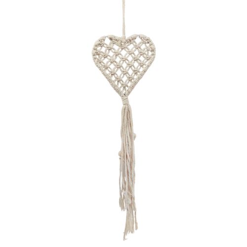 Artikel Makrame dekorativt hänge dekorativt hängare hjärta 17×65cm