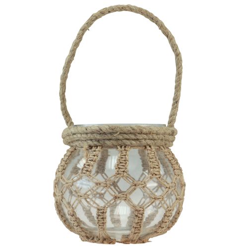 Artikel Makrame glas dekorativ hängande dekoration glaskruka klar Ø16cm H29cm