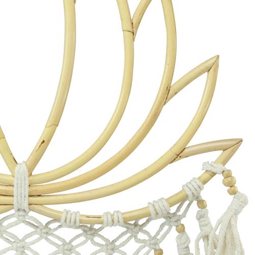 Floristik24 Makrame väggdekoration lotus dekoration bambu naturlig kräm 70cm