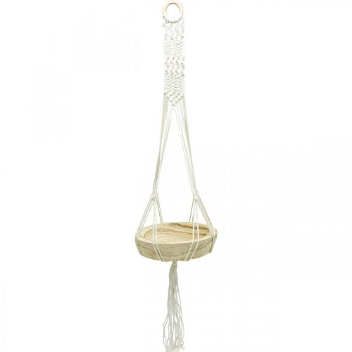 Makrame hängande korg boho stil dekorativ skål Ø23cm H90cm