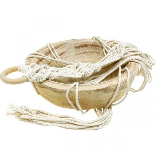 Artikel Makrame hängande korg boho stil dekorativ skål Ø23cm H90cm