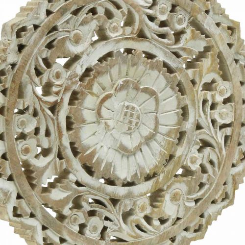 Floristik24 Mandala att placera, blommig trädekoration, bordsdekoration, sommardekoration shabby chic natur H39,5cm Ø30cm