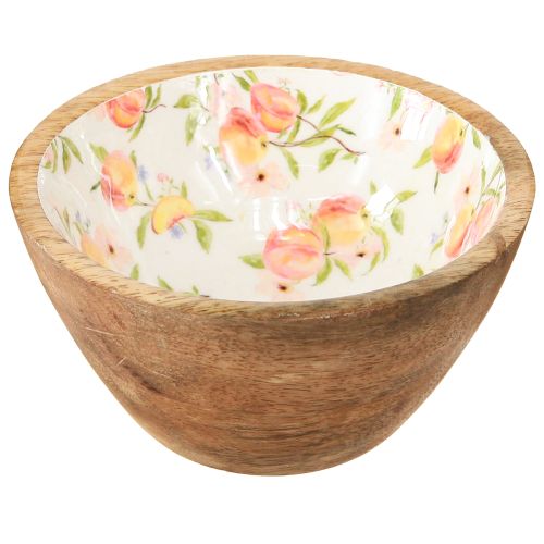 Artikel Dekorationsskål i mangoträ, skål med persika, diameter 12,5 cm, 2 st.