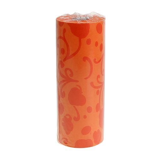 Floristik24 Manschettpapper orange med mönster 25cm 100m