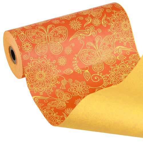 Manschettpapper Orange Gul Sommartid 25cm 100m