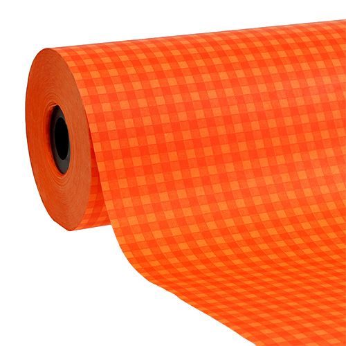 Artikel Manschettpapper 37,5cm orange rutig 100m