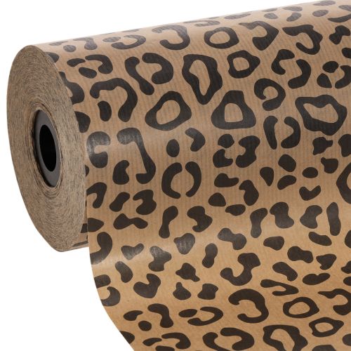 Manschettpapper, leopardmönster, rulle 25 cm 100 m, presentinslagning