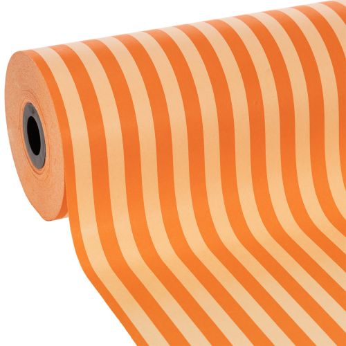 Manschettpappersrulle, orange randig, 25 cm x 100 m köpa | Floristik24.se