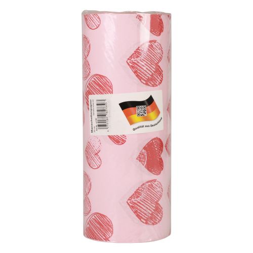 Artikel Manschettpapper silkespapper rosa hjärtan 25cm 100m