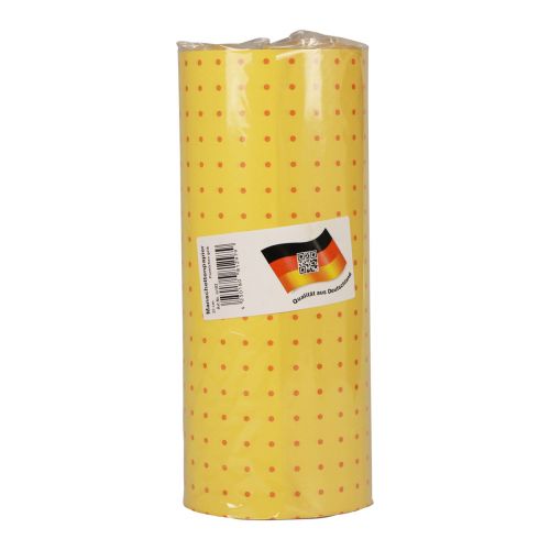 Floristik24 Manschettpapper silkespapper gula prickar 25cm 100m