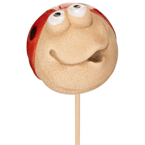 Artikel Nyckelpiga trädgårdspåkar, dekorativa blickfångare för trädgårdsdekoration, 25 cm, 4 stycken