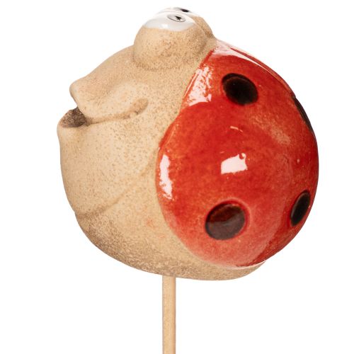 Artikel Nyckelpiga trädgårdspåkar, dekorativa blickfångare för trädgårdsdekoration, 25 cm, 4 stycken