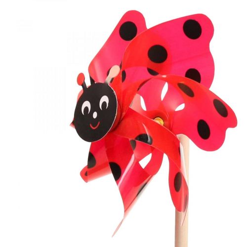 Floristik24 Nyckelpiga pinwheel trädgårdsdekoration väderkvarn röd Ø16,5cm