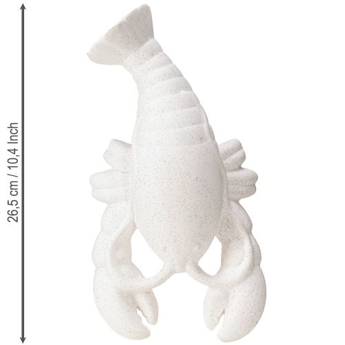 Artikel Maritim Dekoration Keramisk Figur Hummer Vit 26,5×13×5cm