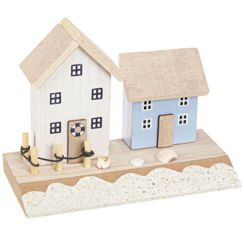 Artikel Maritim dekoration Beach House Shells Natural Blue H12cm 4st
