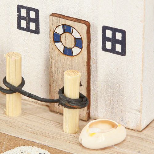 Artikel Maritim dekoration Beach House Shells Natural Blue H12cm 4st