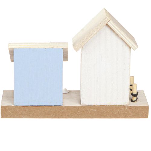 Artikel Maritim dekoration Beach House Shells Natural Blue H12cm 4st