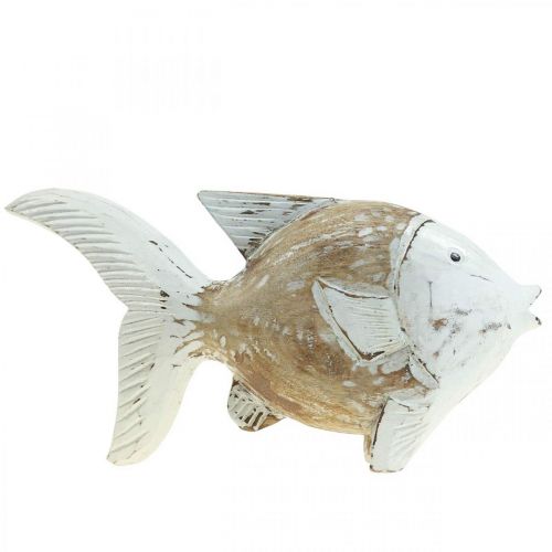 Floristik24 Maritim dekoration fisk trä träfisk shabby chic 28×15cm