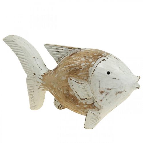 Maritim dekoration fisk trä träfisk shabby chic 28×15cm
