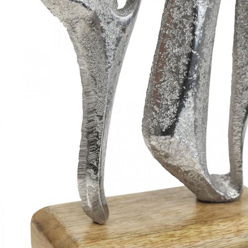 Maritim dekoration, dekorativ fiskmetall, dekorativ fisk silver H18cm