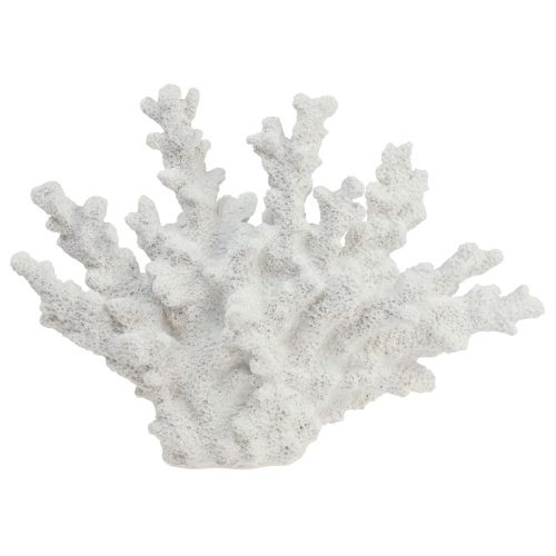 Maritim dekoration korall polyresin vit 18,5×26cm