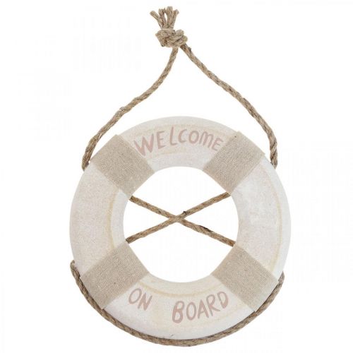 Floristik24 Maritime Deco Lifebooy Deco “Welcome on Board” Ø22cm