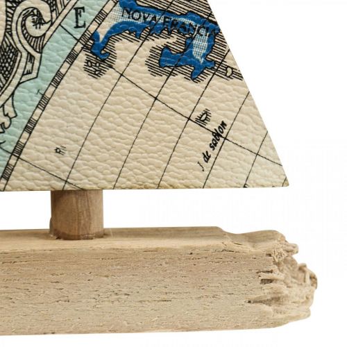 Floristik24 Maritim dekoration segelbåt träskepp deco hängare liten H12cm 3st