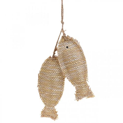 Artikel Maritimt hängande dekorationshänge deco fisk för upphängning H32cm