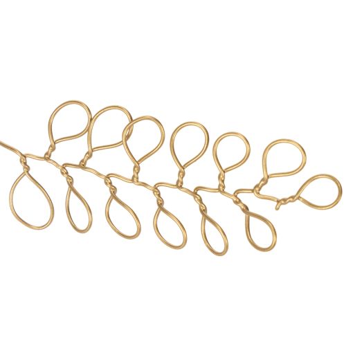 Artikel Metall blomsterdekorationsgirlang, tråd för blomsterkrans, sommardekoration, väggdekoration, guld, 110 cm