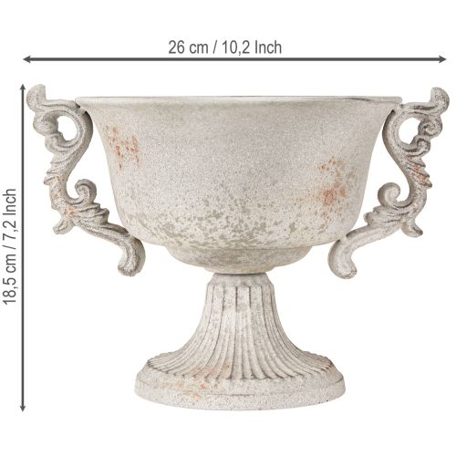 Artikel Metall dekorativ trofé med handtag vintage grå rost H18,5cm