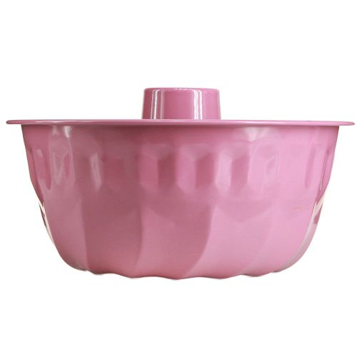 Artikel Metall dekorativ skål bakform Gugelhupf rosa Ø23cm H12cm