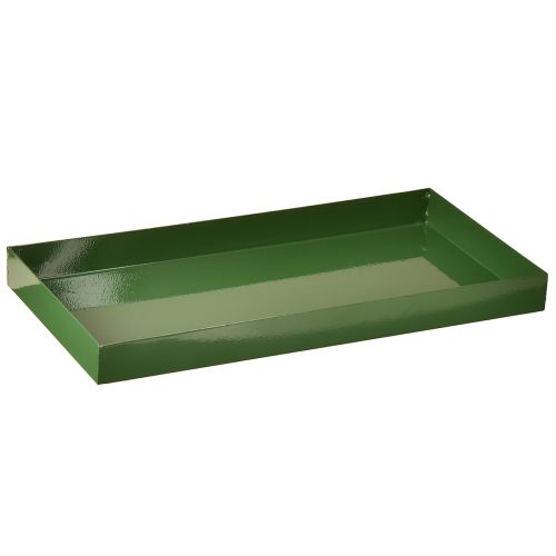 Dekorativ metallbricka rektangulär metallbricka grön 30×15 cm