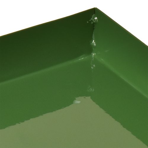 Artikel Dekorativ metallbricka rektangulär metallbricka grön 30×15 cm