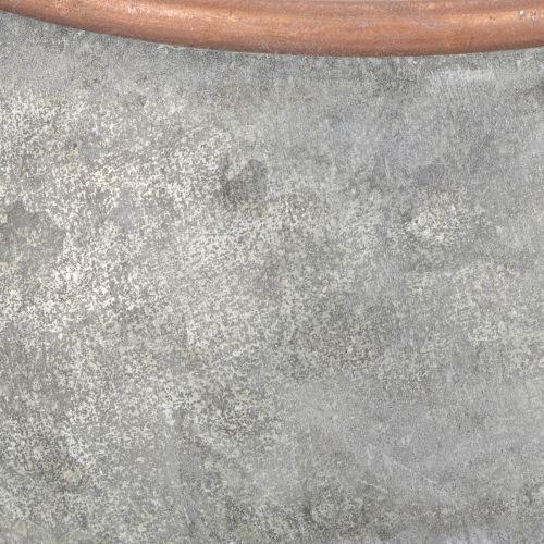 Dekorativ vattenkanna i metall, vintage lantlig stil, trädgårdsdekoration, för plantering, silverkoppar, L41cm Ø26cm H30cm | Floristik24.se