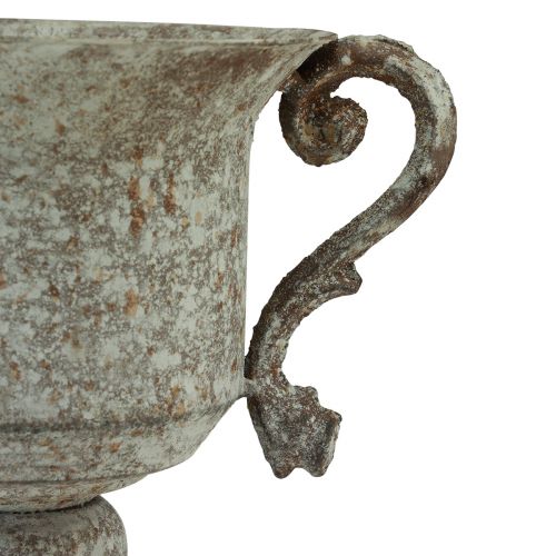Artikel Dekorativ trofé i metall med handtag brunvit Ø13,5cm H19,5cm
