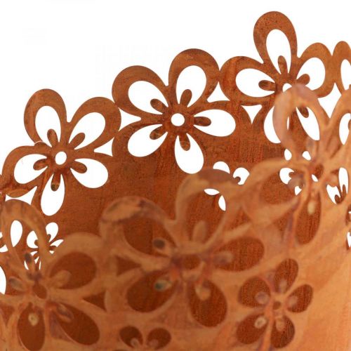 Floristik24 Metall dekorativ rostlykta metallkruka Ø16cm H23cm