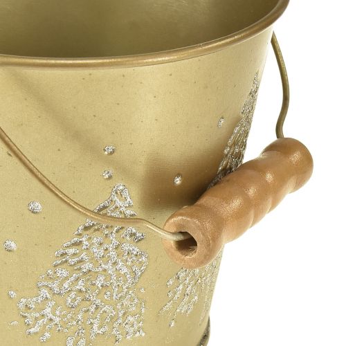 Artikel Metallhink Julgranskruka guld Ø12cm H11,5cm