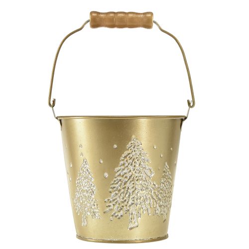 Artikel Metallhink Julgranskruka guld Ø12cm H11,5cm